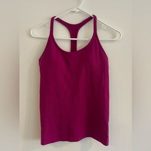 Athleta Women's Racerback Tank Top - built-in bra. Fushia. Size M